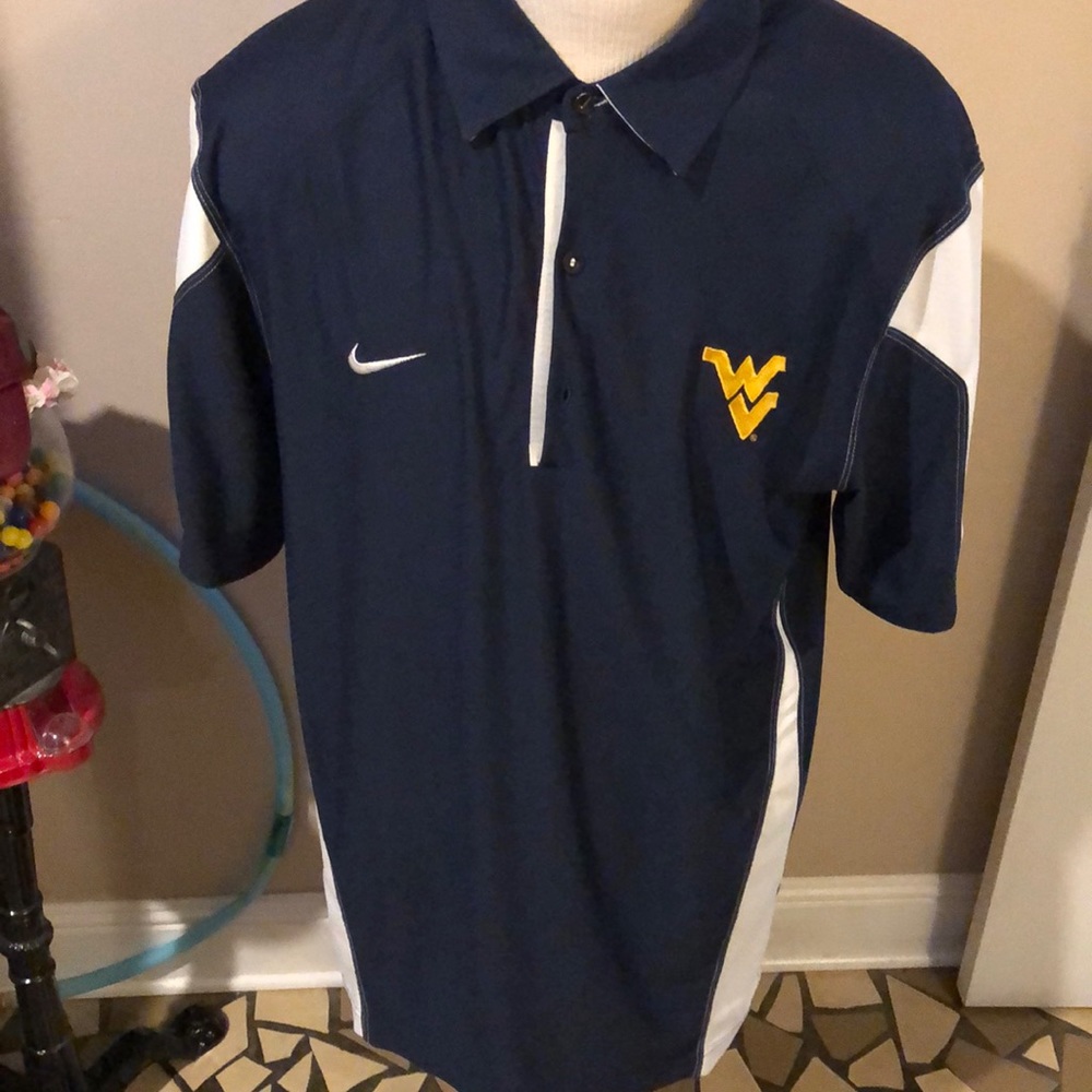 West Virginia Nike Dri-fit polo large